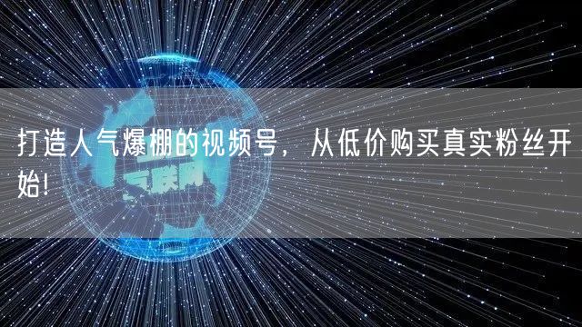打造人气爆棚的视频号，从低价购买真实粉丝开始!
