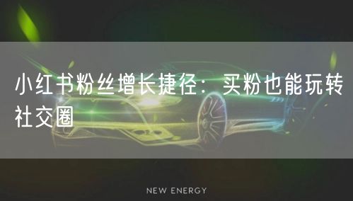 小红书粉丝增长捷径：买粉也能玩转社交圈