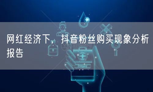 网红经济下，抖音粉丝购买现象分析报告