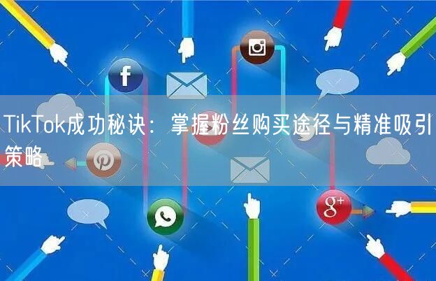 TikTok成功秘诀：掌握粉丝购买途径与精准吸引策略