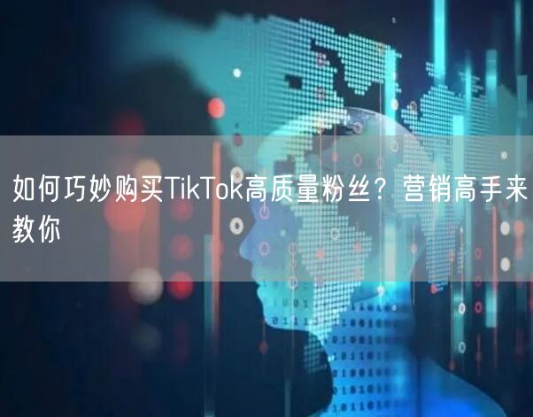 如何巧妙购买TikTok高质量粉丝？营销高手来教你