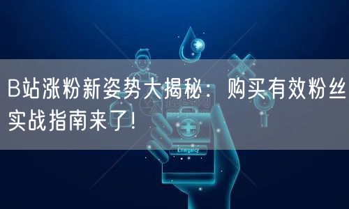 B站涨粉新姿势大揭秘：购买有效粉丝实战指南来了！