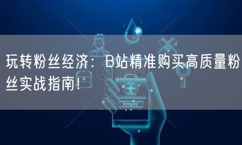 玩转粉丝经济：B站精准购买高质量粉丝实战指南！