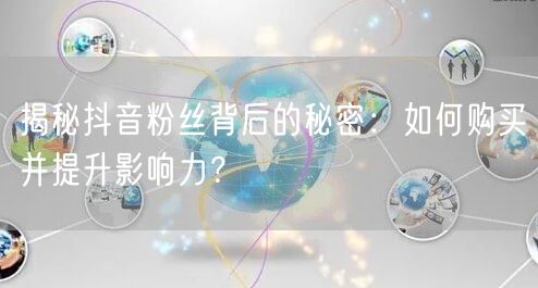揭秘抖音粉丝背后的秘密：如何购买并提升影响力？
