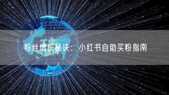 粉丝增长秘诀：小红书自助买粉指南
